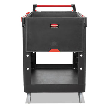 Rubbermaid® Commercial Heavy Duty Adaptable Utility Cart, 2 Shelves, 25.2w X 51.5d X 36h, Black freeshipping - TVN Wholesale